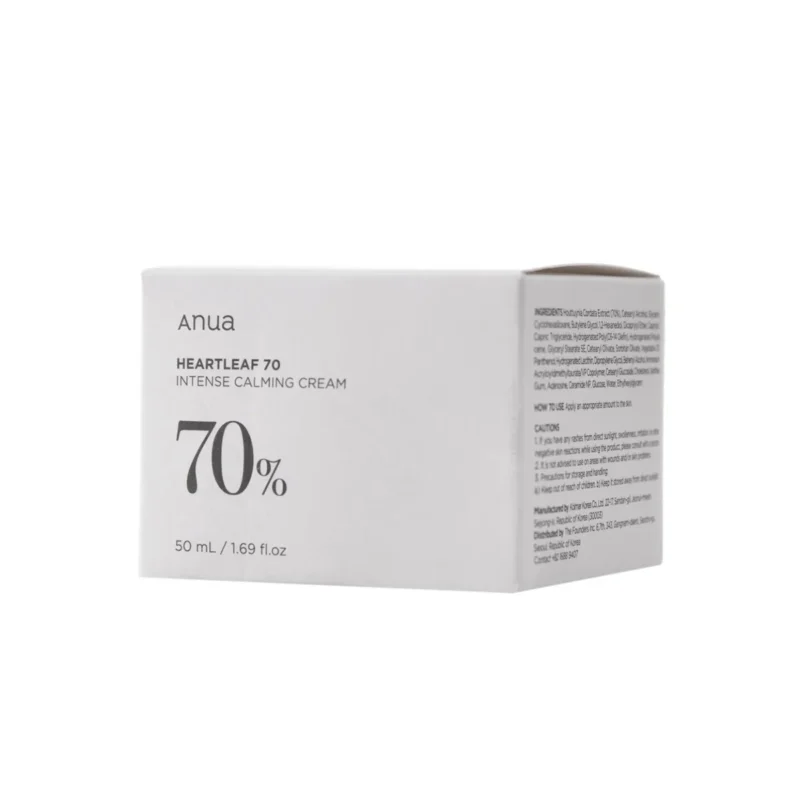 ANUA Heartleaf 70 Intense Calming Cream – rahustav näokreem südamelehe stimburi ekstraktiga - Image 3