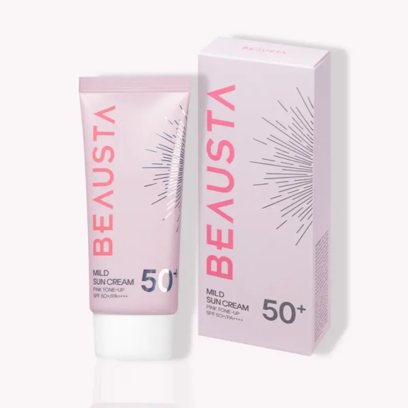 pirkti BEAUSTA Mild Sun Cream Pink Tone-Up SPF50+ kaina